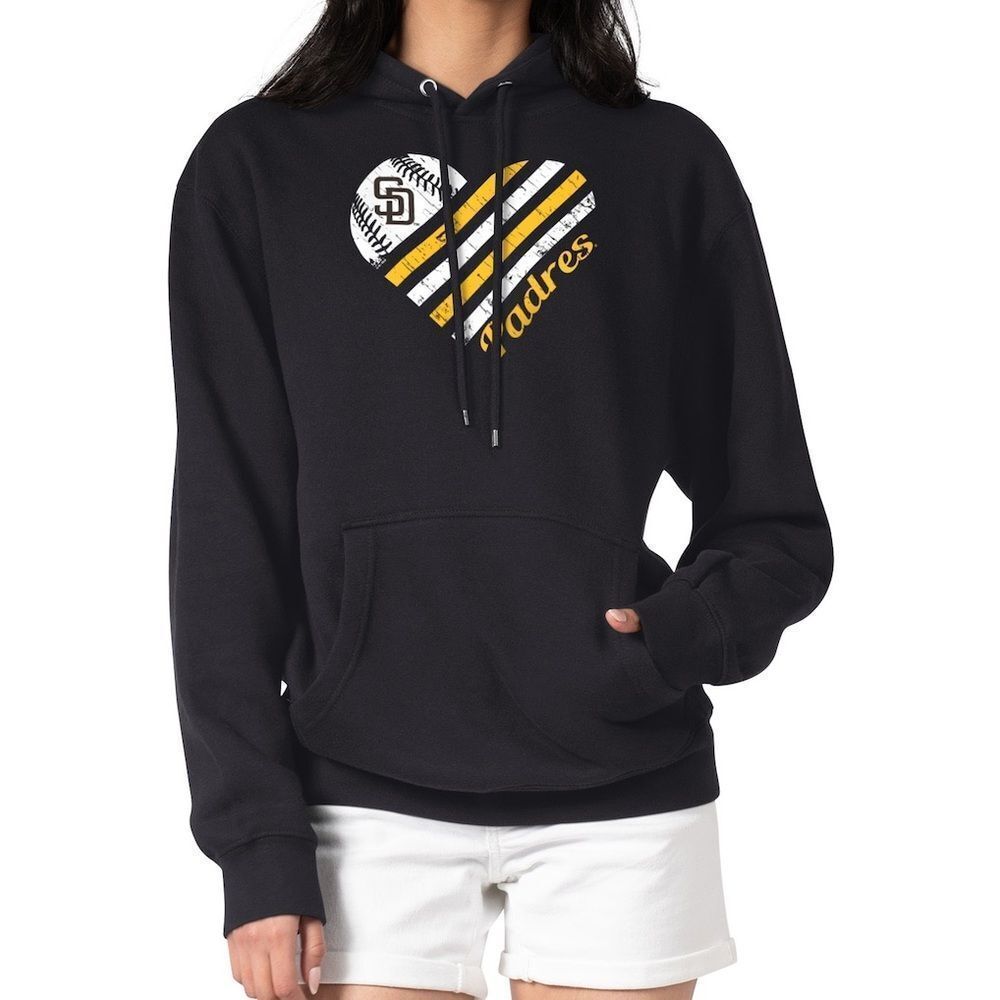 Women’s Black San Diego Padres Baseball Hoodie Sz L
